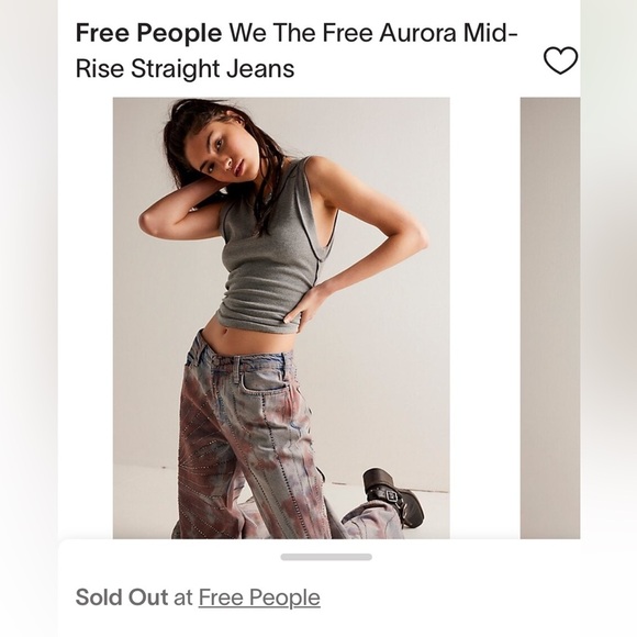 Free People Aurora Mid-Rise Straight Jeans Size 30 NWT - Picture 4 of 15